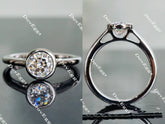 Doveggs bezel setting solitaire moissanite engagement ring