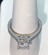 Doveggs 2ct oval full eternity moissanite engagement ring (size 7)