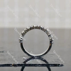 Doveggs marquise pave half eternity moissanite/lab grown diamond wedding band-2.5mm band width