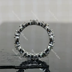 (size 4.25-4.5) Doveggs sterling silver Round moissanite wedding band