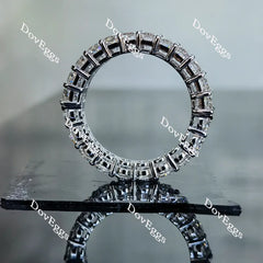 Doveggs full eternity radiant round moissanite /Lab grown diamond wedding band-3.5mm band width