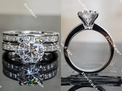 Doveggs channel set moissanite engagement ring(engagement ring only)