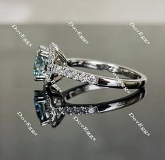 DovEggs cathedral halo pave engagement ring only semi-mount only(Exclusively to DovEggs Stones)