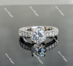 Doveggs round half eternity moissanite engagement ring