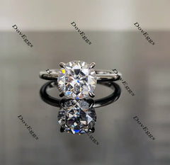 Doveggs round solitaire moissanite engagement ring