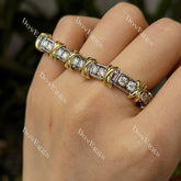Doveggs round full eternity moissanite/lab grown diamond bracelet for women