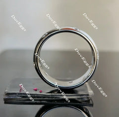 The Diva round moissanite ring/lab grown diamond wedding band-8mm band width