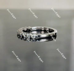 Doveggs round moissanite/lab grown diamond wedding band-2.0mm band width