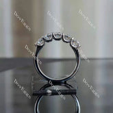 Doveggs five stone moissanite/lab grown diamond wedding band-2.0mm band width