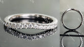 Doveggs round moissanite/lab grown diamond wedding band for women-2.0mm band width