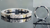 Doveggs round art deco moissanite/lab grown diamond wedding band-2.5mm band width