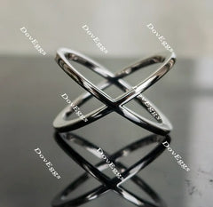 Doveggs half eternity pave moissanite/lab grown diamond wedding band-17mm band width