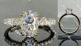 Miranda pave engagement ring only semi-mount only(Exclusively to DovEggs Stones)