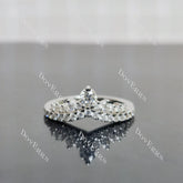 (size 5.5) Doveggs sterling silver round moissanite wedding band