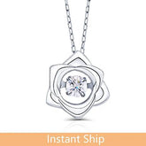 doveggs diamond 18k white gold center 0.08 carat diamond pendant necklace