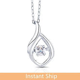 doveggs diamond 18k white gold center 0.08 carat diamond pendant necklace