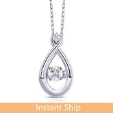 doveggs diamond 18k white gold center 0.08 carat diamond pendant necklace