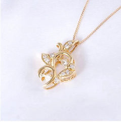 doveggs diamond pendant necklace 18k yellow gold 0.16ct diamond pendant necklace