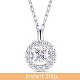 doveggs diamond platinum center 0.05 carat diamond pendant necklace