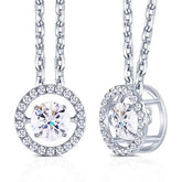 Doveggs round moissanite pendant necklace (pendant only)