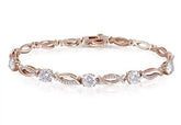 doveggs 2.5 carat moissanite/colored gem bracelet with accents 17cm length