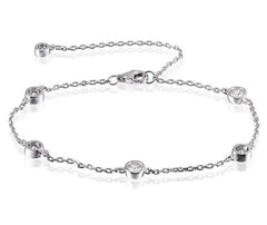 doveggs 1.25 carat bezel setting moissanite/lab grown diamond bracelet