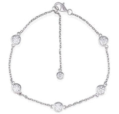 doveggs 1.25 carat bezel setting moissanite/lab grown diamond bracelet