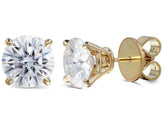 Doveggs round cut moissanite stud earrings for women