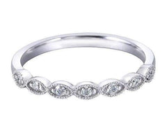 Doveggs Half eternity stacking infinity moissanite/lab diamond wedding band-1.7mm band width