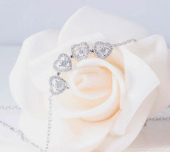 Doveggs round heart shape moissanite pendant necklace for women