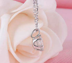 Doveggs round brilliant moissanite pendant necklace for women (pendant only)