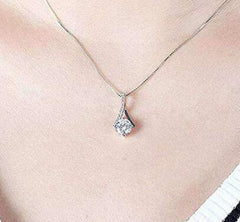Doveggs round art deco moissanite pendant necklace (pendant only)