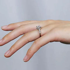 DovEggs halo side-stone engagement ring only semi-mount only(Exclusively to DovEggs Stones)