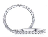 doveggs Half eternity pave moissanite/lab grown diamond wedding band-1.8mm band width