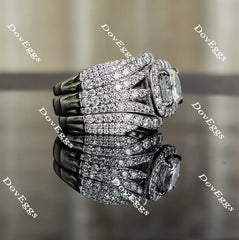 doveggs cushion halo moissanite engagement ring only