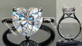 The Melissa solitaire heart moissanite engagement ring