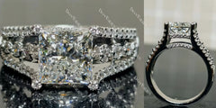 Kaleidoscope pave vintage engagement ring only semi-mount only(Exclusively to DovEggs Stones)