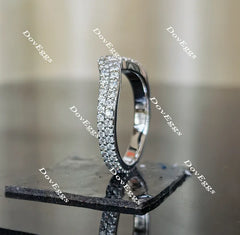 Doveggs Tara Leigh round full eternity moissanite/lab grown diamond wedding band-2.2mm band width