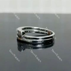 (size 7.25 ) Doveggs sterling silver art deco vintage plain wedding band