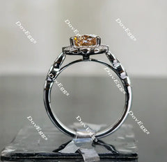 Doveggs halo colored moissanite engagement ring only