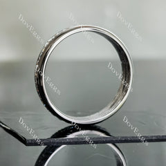 Doveggs round full eternity channel set moissanite/lab grown diamond wedding band-5.4mm band width