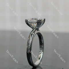 (size 7.25) Doveggs sterling silver 3ct Cushion moissanite engagement ring