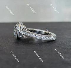 DovEggs full eternity channel set halo engagement ring only semi-mount only(Exclusively to DovEggs Stones)