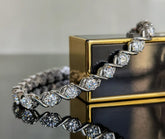 Doveggs round pave moissanite bracelet