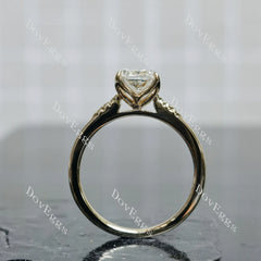 The Milestone Radiant Pave Solitaire Lab Grown Diamond Engagement Ring