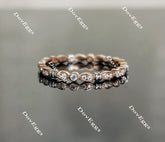 Doveggs round full eternity moissanite/lab grown diamond wedding band-1.8mm band width