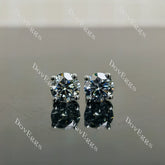 Doveggs 1ct/per round 2cttw Stardust Grey color sterling silver moissanite earrings