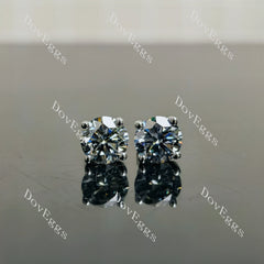 Doveggs 1ct/per round 2cttw Stardust Grey color sterling silver moissanite earrings