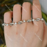 Doveggs round moissanite/lab grown diamond bracelet (18cm+5cm length extend chain )