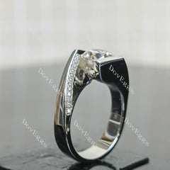 (size 6.25-6.5) Doveggs sterling silver 1.5ct round moissanite engagement ring